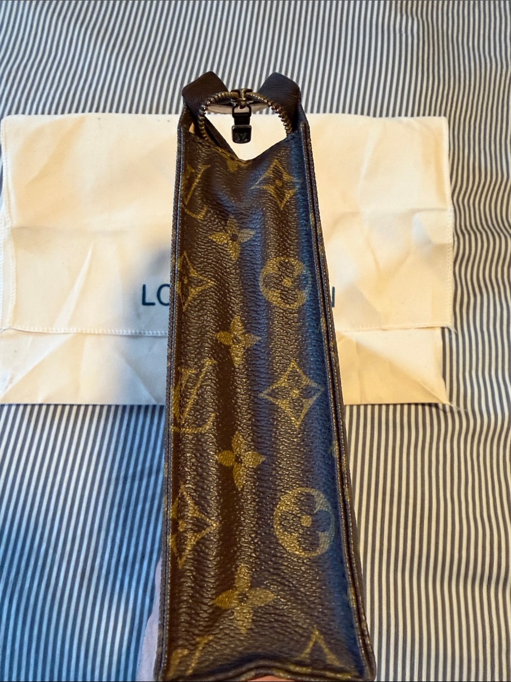 Louis Vuitton Monogram Toiletry Pouch in Brown and Gold - Picture 5 of 10